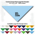 22"x22"x29" Light Blue Custom Printed Imported 100% Cotton Pet Bandanna